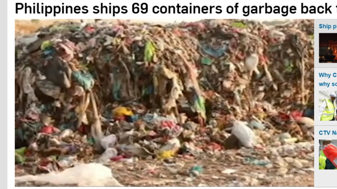 Philippines ships 69 containers of garbage back to Canada20161602