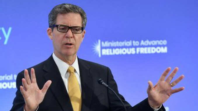 Sam Brownback, U.S. State Department ambassador for International Religious Freedom