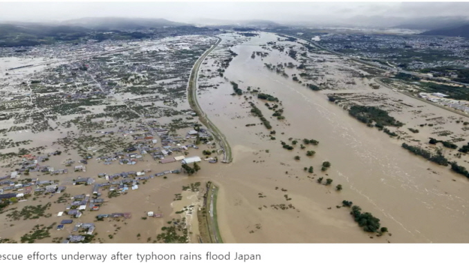 Rescue efforts underway after typhoon rains flood Japan