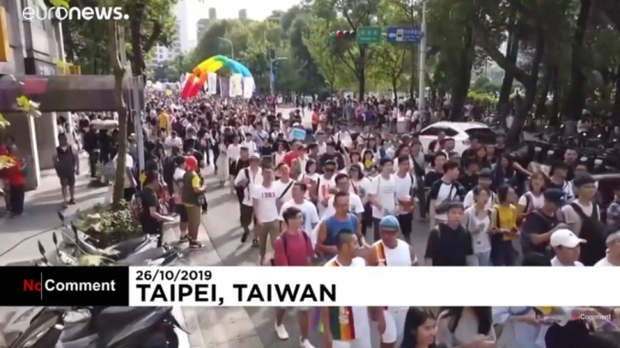 Thousands throng Taipei streets in East Asia's largest Pride march