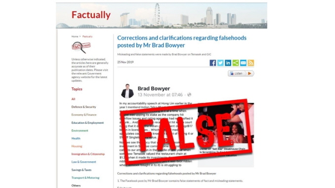 Singapore 'Fake News Act'