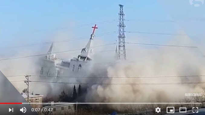 Officials demolish Golden Lampstand Church in Shanxi, China