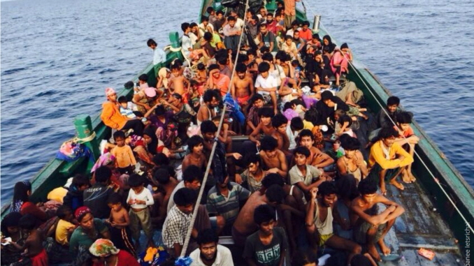 Rohingya refugee smuggling vessel