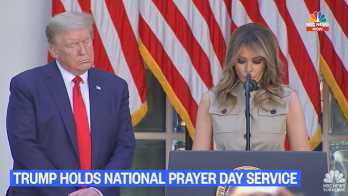 Trump And First Lady Celebrate National Day Of Prayer At White House