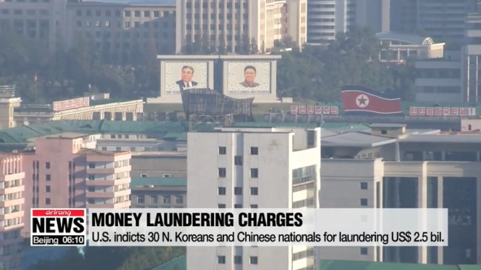 U.S. indicts 30 N. Koreans and Chinese nationals for laundering $2.5 bil