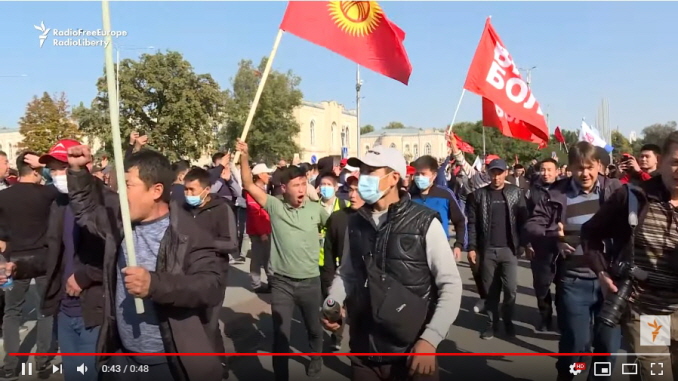 (678)kyrgyzstan demonstration