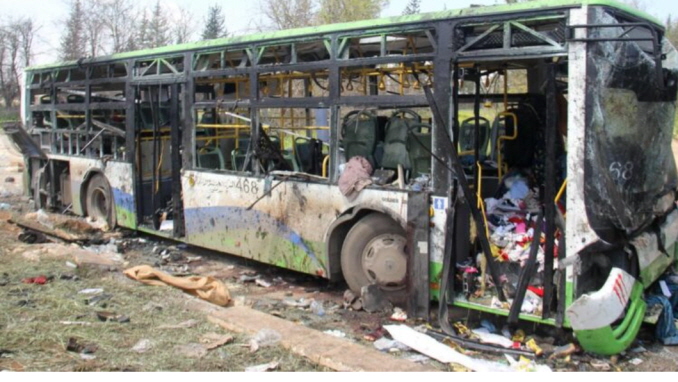 At least 28 killed in ambush on bus Syria attack