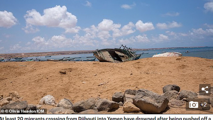 Twenty refugees die when people smugglers throw 80 off overcrowded boat from Djibouti to Yemen 20210305