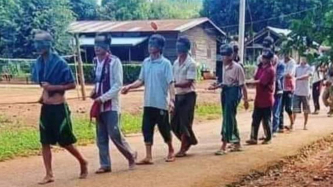 Myanmar Junta Forces Again Use Civilians as Human Shields 20211101