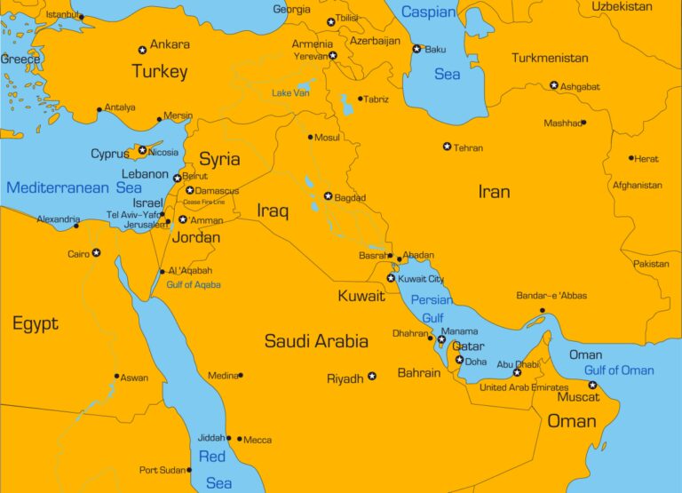 a map of the Middle East
